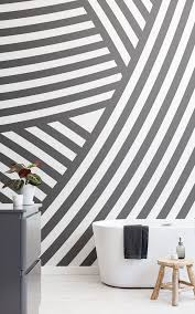 Black And White Wallpaper Accent Wall Walmer Layered Black White Wallpaper Mural Murals Wallpaper Wallpaper Accent Wall Bathroom Wallpaper Accent Wall White Wallpaper