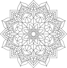 Flower mandala coloring pages with easy patterns that are perfect for beginners. Simple Floral Mandala Mandalas Adult Coloring Pages