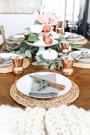 Napkins can be placed on dinner plate or to the left of forks. Indoor Or Outdoor Fancy Or Casual Traditional Or Modern These Thanksgiving Table Decorat Dinner Party Table Dinner Table Setting Dinner Party Table Settings