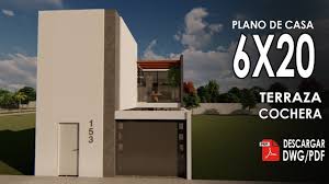 En cuidada urbanización con jardines, pist. Plano De Casa De 6x20 Metros Youtube