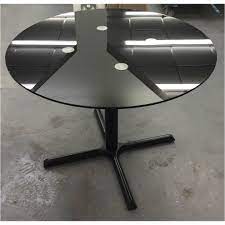 This round table top fits onto most standard bases. Elliot Glass Kitchen Dining Table Top With Cast Iron Table Frame And Base 450mm Standard Black 70cm Round 369 On Onbuy