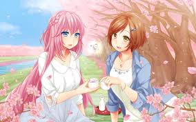 Check more anime tsuki ga michibiku isekai douchuu for more episodes Anime Girls Picnic Sakura Tree Butterfly Pink Hair Anime Girl Pink Hair Butterfly 2880x1800 Wallpaper Teahub Io