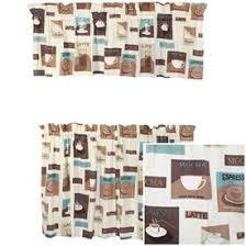Coffee Print Curtain Coffee Kitchen Curtains Cafe Mocha Coffee Print Kitchen Curtain Coffee Print Coffee Decor Coffee Kitchen
