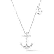 Also set sale alerts and shop exclusive offers only on shopstyle. Diamond Anchor Necklace 0 25c Diamonds In 14kw Gold