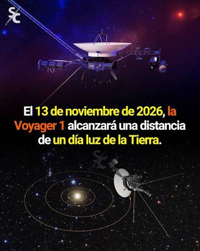 La Voyager 1 alcanzará un día luz de distancia en 2026 La Voyager 1, lanzada en 1977, ha viajado por casi medio siglo explorando los límites del Sistema Solar. Es el