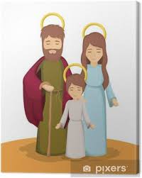 Mary Joseph And Jesus Cartoon Icon Holy Family And Merry Christmas Season Theme Colorful Design Vector Illustration Canvas Print Pixers We Live To Change Jesus said to her, mary, by william whitaker. pixers