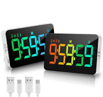 Amazon.com: (2 Packs) Rechargeable Timers，Digital Kitchen ...