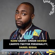 N20m Grant: Singer Davido carpets Twitter personality, Daniel Regha