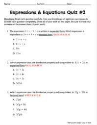 Please understand that our phone lines must be clear for urgent medical care needs. Grade 6 Expressions Equations Math Quiz Quiz 2 Engage Ny Editable