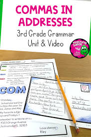 Commas In Addresses Unit Lesson Video Friendly Letter Unit Friendly Letter Writing Friendly Letter