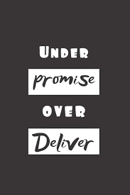 Under Promise Over Deliver Blank Line Journal Amazon Com Br