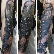 Reminiscent of a film negative, with an image of whites, grays, and blues on a black background, you have this style of tattoo. Top 53 American Flag Tattoo Ideas 2021 Inspiration Guide