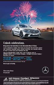 Mercedes Benz C Class Unlock Celebrations Rs 34444 Emi Ad Toi Chandigarh 4 11 2020 Benz C Mercedes Benz Benz