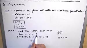 How To Solve A Quadratic Equation By Factorization Method Finding Roots Of Equation By Factorization Youtube Quadratics Quadratic Equation Finding Roots