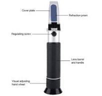 0-100% Salinity Refractometer Handheld Salinometer Sea Water Salt  Concentration Tester Meter with Automatic Temperature Compensation for  Seawater and ...