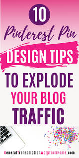 10 Pinterest Pin Design Tips To Boost Your Blog Traffic Work From Home Jobs Online Jobs Side Hustles In 2020 Blog Traffic Social Media Marketing Tools Pinterest For Business