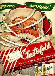 A blend of turkish and virginia tobacco, chesterfields were introduced by the drummond tobacco company of st. Old Xmas Ads Smoking