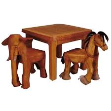 Hand Carved Animal Table And Chair Set Table And Chairs Table And Chair Sets Chair Set