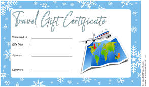 Free Travel Gift Certificate Template 1 Templates Example Templates Exampl Gift Certificate Template Gift Certificate Template Word Certificate Templates