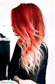 Vibrant Red Long Hairstyles For Women Red Ombre Hair Ombre Hair Blonde Fire Ombre Hair