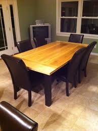 Large Diy Kitchen Table Table Top Made From Poplar Legs And Support Made From Standard 2x4s And 4x4s Diy Kitchen Table Decor Inspiration Wood
