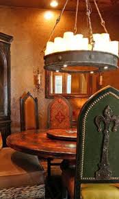 Gothic Dining These Chairs Are Beautiful And I Love The Candelabra But I Wouldn T Want To Light All Those Can Gothic Home Decor Gothic House Medieval Decor