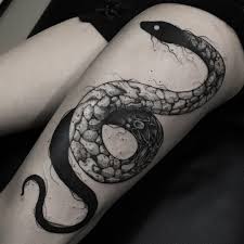 Snake tattoo on back shoulder. 50 Snake Tattoos For Women Snake Tattoo Thigh Tattoo Tattoos