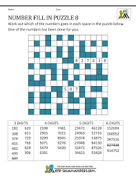 Download the printable vegetable number puzzles. Printable Number Puzzles Number Fill In Puzzle 8 Fill In Puzzles Maths Puzzles Crossword Puzzles