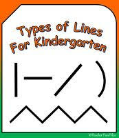 Teacher Fun Files Types Of Lines Flashcards For Kindergarten Types Of Lines Flashcards Different Types Of Lines