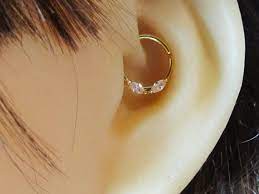 gold plated surgical steel septumcartilage daith piercing etsy daith piercing daith piercing jewelry daith