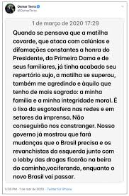 Osmar gasparini terra gcrb · gomn · gomd (porto alegre, 18 de fevereiro de 1950), é um médico formado pela universidade federal do rio de janeiro e político brasileiro, filiado ao movimento democrático brasileiro (mdb). Osmar Terra Solta Nota E Nega Noticia Sobre Suposto Caso Com Michelle Bolsonaro Poder360