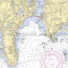 Connecticut Niantic Nautical Chart Decor