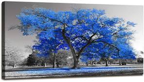 Check spelling or type a new query. Buy Youkiswall Art Bedroom Decor Painting Contemporary Blue Tree In Black And White Wall Decor For Bedroom Style Fall Landscape Picture Modern Giclee Stretched And Framed Artwork Online In Turkey B07thd1mnp