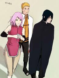 Team 7 Naruto Sasuke And Sakura Sasusaku Naho Animes Manga