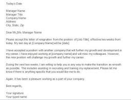 40 Two Weeks Notice Letters Resignation Letter Templates Resignation Letter Two Weeks Notice Resignation