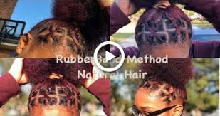 Rubberband Ponytail Bun Tutorial On Natural Hair Natural Hair Styles Hair Styles Hair Puff