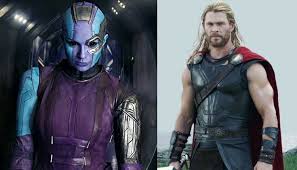 Sam heughan has offered an outlander role to guardians of the galaxy and doctor who star karen gillan after she tweeted about the hit show. Karen Gillan Aka Nebula Wants Drunk Thor In Guardians Of The Galaxy 3