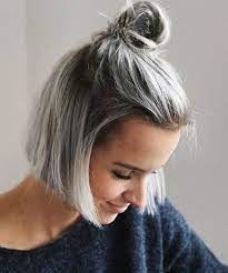New Angled Bob Updo Hairstyles 2017 2018 For Women Hair Styles Grey Hair Dye Short Hair Styles