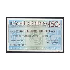 Nici macar cu euro, doar lei. 150 Lire 1976 Credito Italiano Venezia