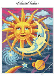 A list of cross stitch patterns and cross stitch kits available at everything cross stitch. Astronomy Cross Stitch Pattern Modern Cross Stitch Instant Download Cross Stitch Moon Phase Sun And Moon Space Stars Sun Galaxy Home Decor Cross Stitch Coj