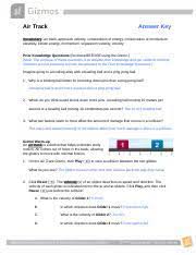 Setting feedback to zero is equivalent to turning it off. Air Track Docx Air Track Answer Key Vocabulary Air Track Approach Velocity Conservation Of Energy Conservation Of Momentum Elasticity Kinetic Energy Course Hero