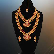 Ruby Pink Short And Long Designer Mango Haram Wedding Jewelry Set For Brides Indian Indian Wedding Jewelry Sets Wedding Jewelry Sets Wedding Jewelry