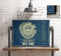 New York Mets Citi Field Vintage Seating Chart Baseball