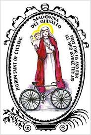 Madonna Del Ghisallo Patron Saint Of Cycling 4x6 Prayer Card And Psalm Balm Gift Set My Altar Bike Illustration Cycling Art Bike Art