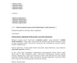 Surat Rasmi Permohonan Latihan Industri Lamaran H