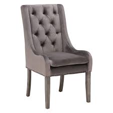 The perfect dining chairs will add a stylish touch to your dining room or living space. Ophelia Button Back Dining Chair Grey Velvet Barker Stonehouse