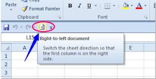 how to change the direction of worksheet