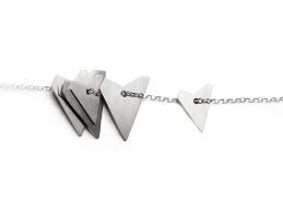 Geometric Heart Metal Necklace By Annalawskajewellery On Etsy Zl130 00 Geometric Heart Metal Necklaces Jewelry Inspiration