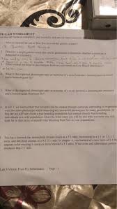 Please make sure you have read through all of the information in the questions and mutation guide. 1 Re Lab Worksheet Ad This Lab Handout Completely And Chegg Com