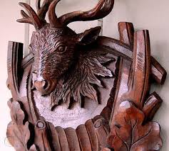 Check out our deer hunting decor selection for the very best in unique or custom, handmade pieces from our wall décor shops. Black Forest Inspired Stag Deer Hunt Wood Carving Wall Plaque Home Decor Hunting 509949167